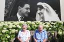 The Worts on their wedding day 65 years ago, and today