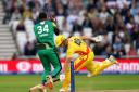 Southern Brave's Chris Jordan takes the wicket of Trent Rockets' Sam Hain during The Hundred match at Trent Bridge, Nottingham. Picture date: Tuesday August 1, 2023.