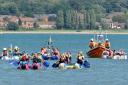 The 2023 RNLI Great Waterside Raft Race was held between Hythe Marina Village and Hythe Pier