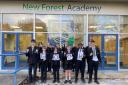 Students at New Forest Academy celebrate the outcome of its latest Ofsted inspection
