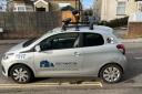 A council car has been spotted parked on double yellow lines
