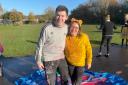 Mrs Stillwell and Mr Bastable after getting slimed