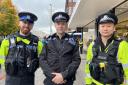 L-R: PCSO Nightingale, Inspector Tim Williams and acting sergeant Chan