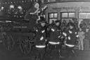 Father Christmas on a vintage fire engine 1994