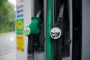 Petrol and diesel pumps at a petrol station