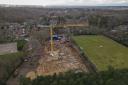 An aerial photo shows the development of Moorhill Care Home in West End, Southampton