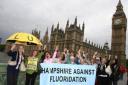 FLASHBACK: Anti-fluoride campaigners take their protest to the Government in London.