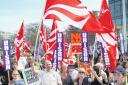 Council workers on a previous march in Southampton in protest over pay cuts