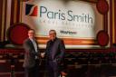 Huw Miles of  Paris Smith and Mayflower Theatre's Michael Ockwell celebrate the renewed partnership