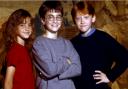 (left) Emma Watson, (middle) Daniel Radcliffe (right) Rupert Grint stars of Harry Potter. Credit: HBO Max