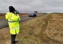 Police involved in Operation Mountie  carry out speed checks on Roger Penny Way in the New Forest.