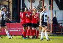 Southampton Women celebrate Emily Wernham's goal (Pic: Dave Bodymore)