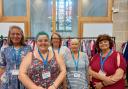 Volunteers at the clothing bank (L-R) Clarie McCann,  Ashton Blake, Louise Evans, Mary Thomas, Jane Lister.