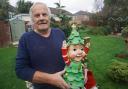 Norman Tubb with one of his remaining gnomes