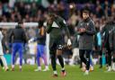 Armel Bella-Kotchal trudges off the pitch after defeat to Leeds. Image: PA