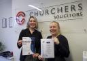 Emma Yemm and Claire Bond of Churchers Solicitors.