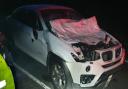 Heywood's car was badly damaged in the collision, which occurred on the 