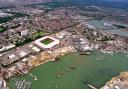 An aerial view of St Mary's Stadium and the surrounding area