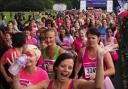 Ladies leave the start line at yesterday's Race for Life.
