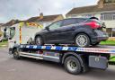 The black Ford Focus seized by police