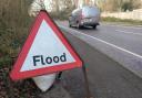 Flood sign on School Lane