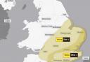 Yellow warning for wind issued by the Met Office