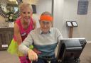 Claude Vidal (resident) with Netley Court's Administrative Assistant, Lynn Coady