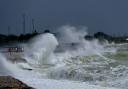 Stormy weather in Stokes Bay, Gosport, on Thursday