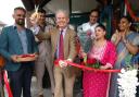 New Forest East MP Julian Lewis opens the Indian Kitchen restaurant at Hythe Marina Village