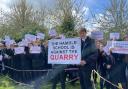 School's mass protest against quarry plans