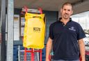 Deputy Harbour Master Adam Lewis with one of his new ladders