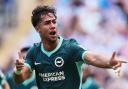Brighton’s Charalampos Kostoulas celebrates the opening goal (Nick Potts/PA).