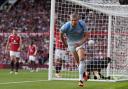 Erling Haaland celebrates his goal (Peter Byrne/PA)