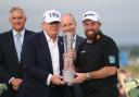 US President Donald Trump presented the trophy to Shane Lowry (Liam McBurney/PA)