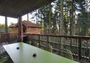 The treehouse veranda and walkway linking the main house to the games room