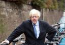 Boris Johnson with some of the bikes from the London scheme