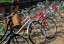 A row of bicycles