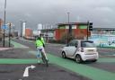 The new cycle-friendly junction on the Itchen Bridge/Central Bridge intersection in Southampton