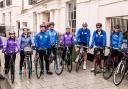 ON THEIR BIKES: To raise money for their local hospital