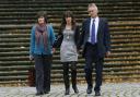 Hilary and Trevor Foster with their daughter Sarah, 20, outside Winchester Crown Court