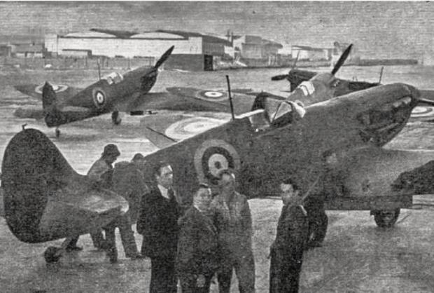 Daily Echo: Spitfire planes at Eastleigh Airport during WW2. Credit: The Spitfire Makers Charitable Trust