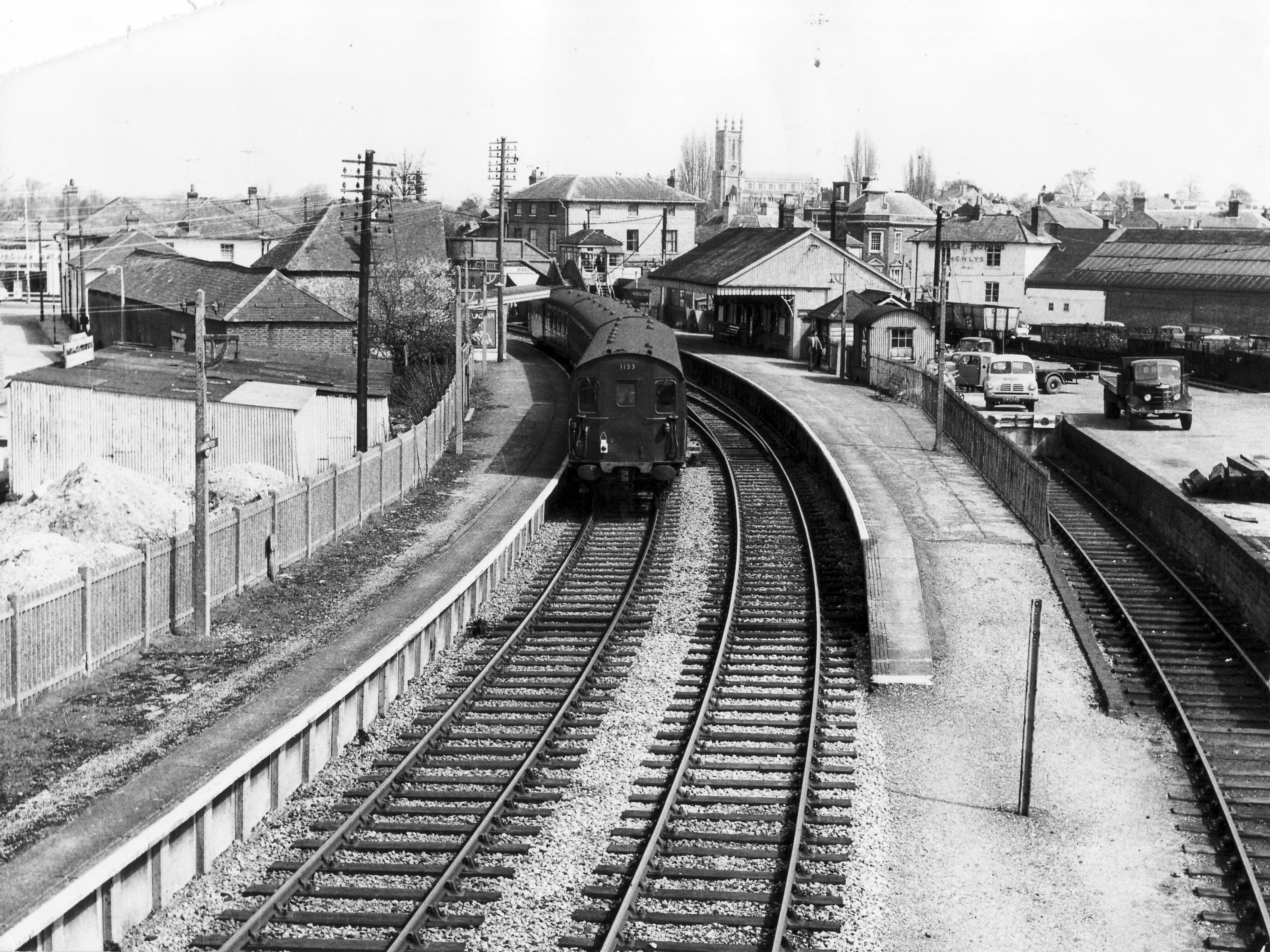 Andover Station on the Sprat and Winkle Line which ran between Andover and Redbridge in Hampshire, UK. It was also known as the Andover to Redbridge Line. Southern Daily Echo Archives