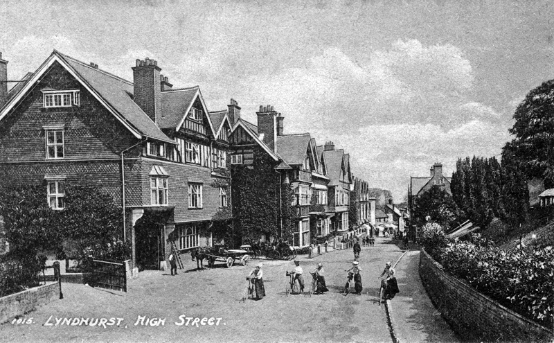 Lyndhurst High Street. c1900. From postcard.
