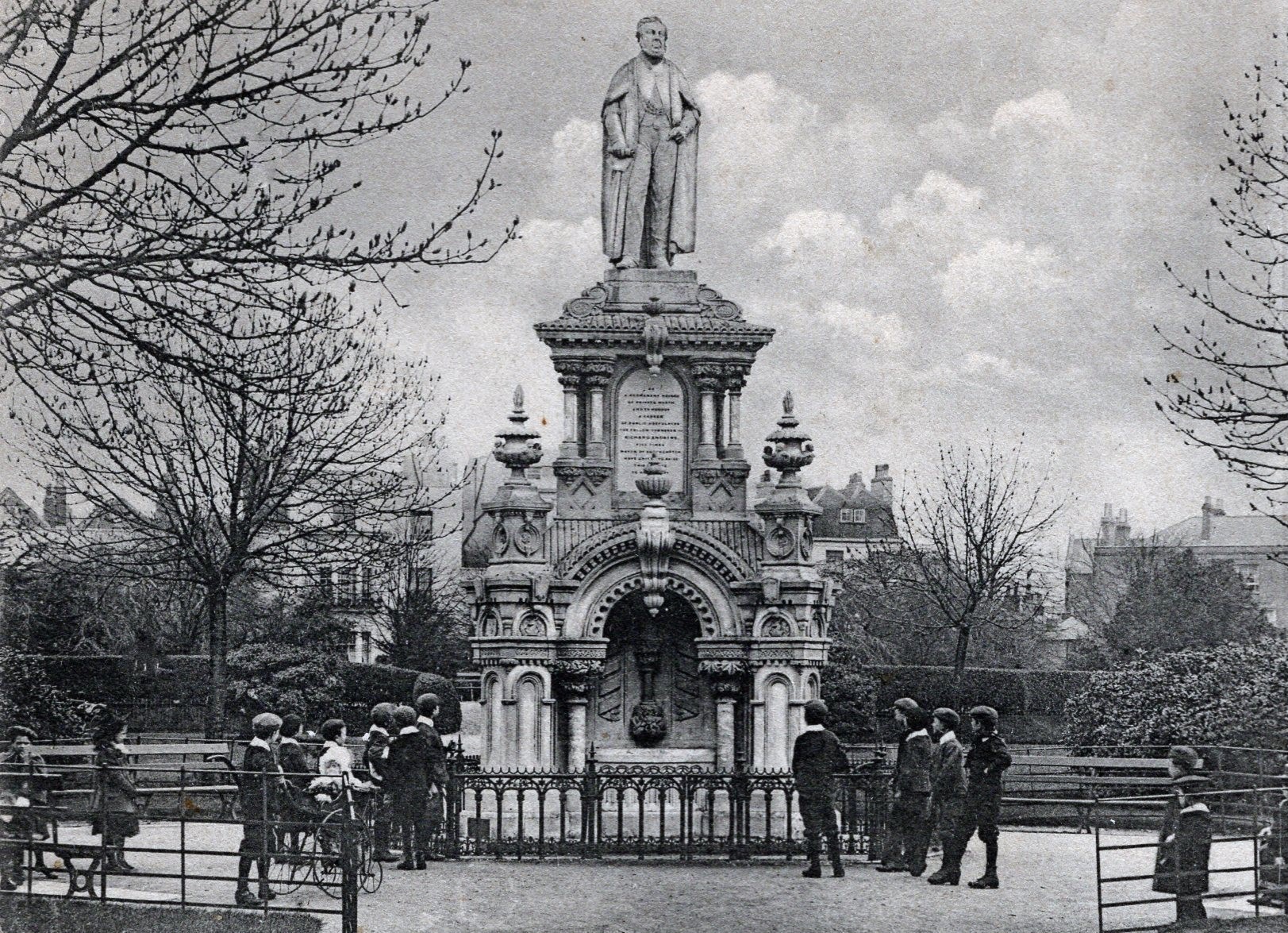 Andrews statue on its original plinth.