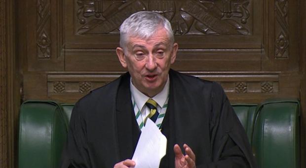 Daily Echo: Speaker of the House of Commons Sir Lindsay Hoyle during the debate in the House of Commons on the EU (Future Relationship) Bill..