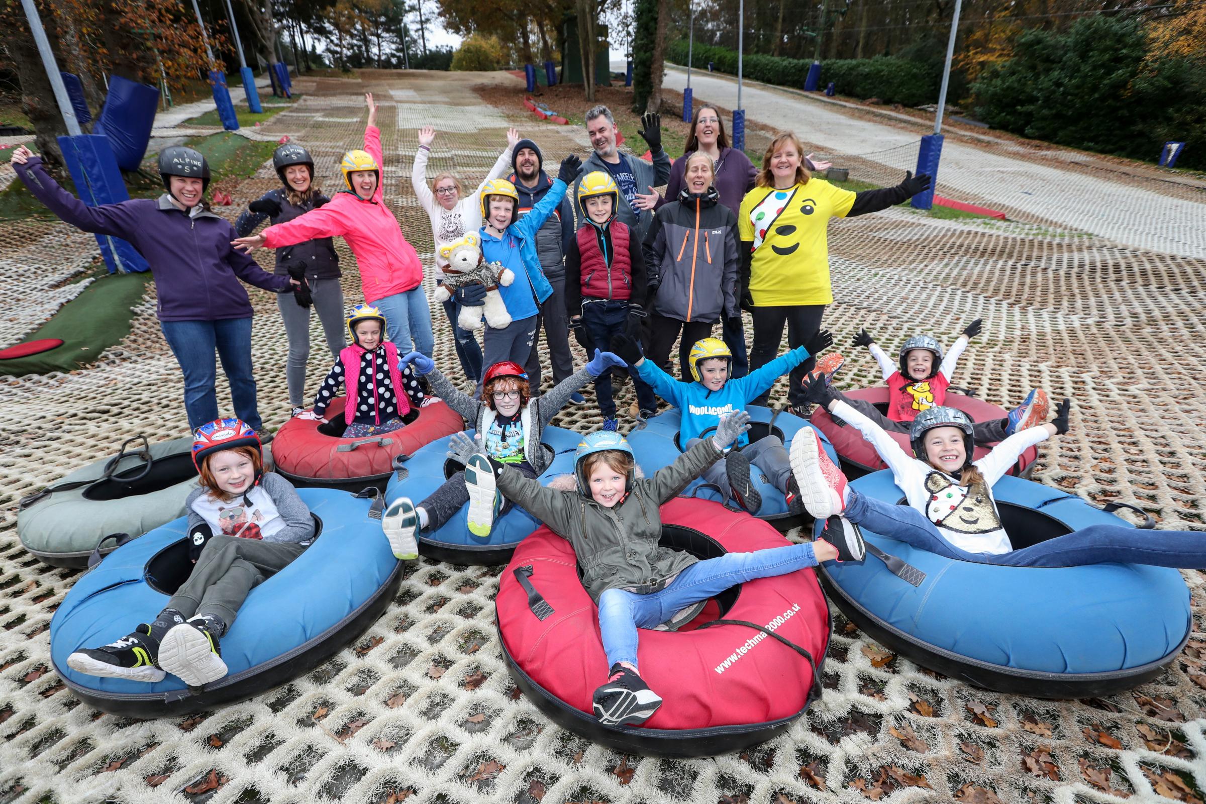 12 hour donut ride challenge in aid of Children in Need at the Alpine Snowsports centre at Southampton Sports Centre.