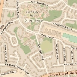 Map showing Glen Eyre.
