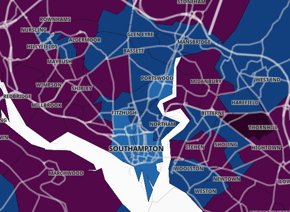 The latest Covid map for Southampton 