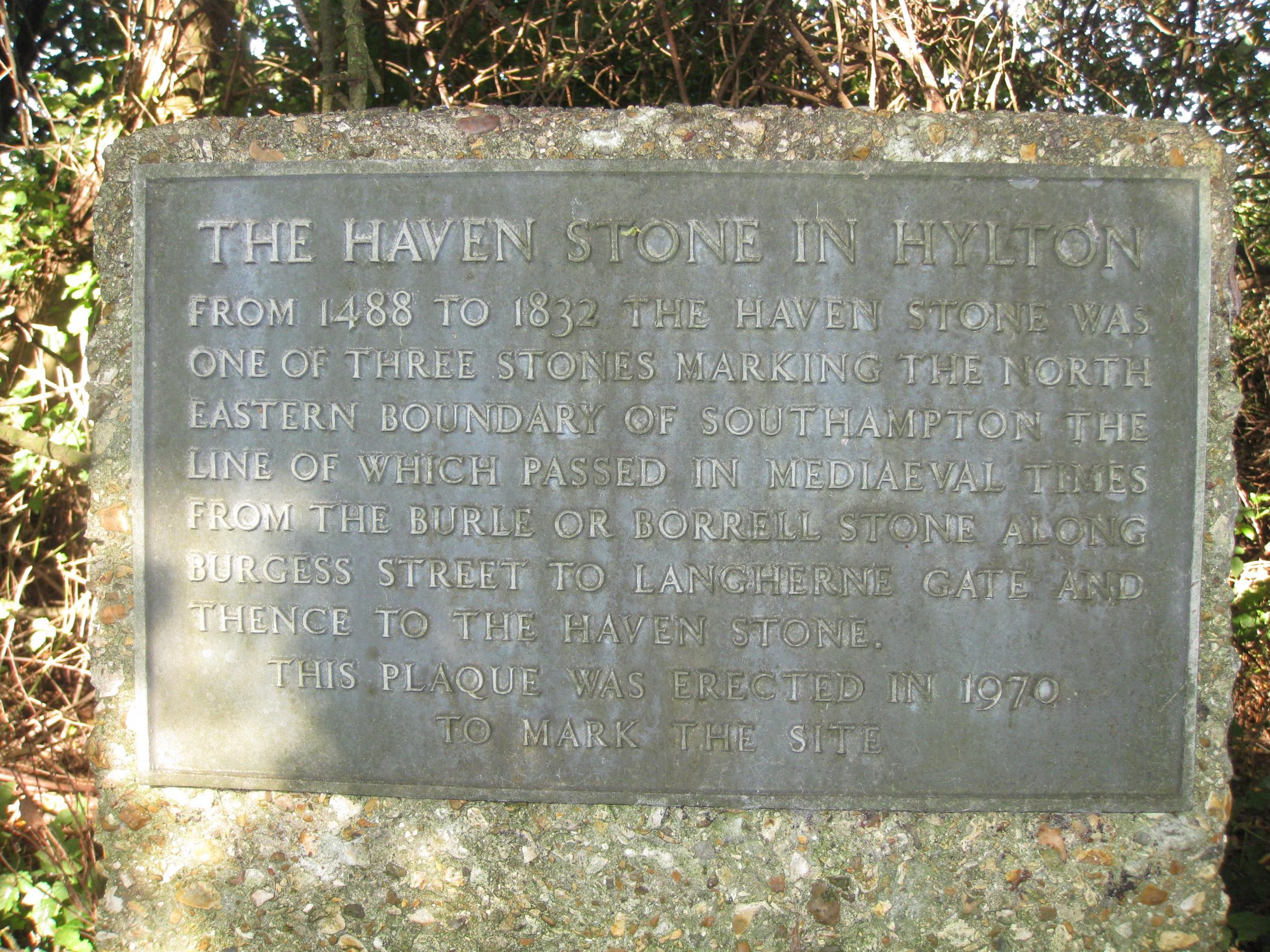 The Haven Stone.