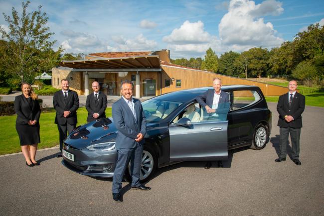UK's first fully electric Tesla based hearse is delivered to Southern Co-op
